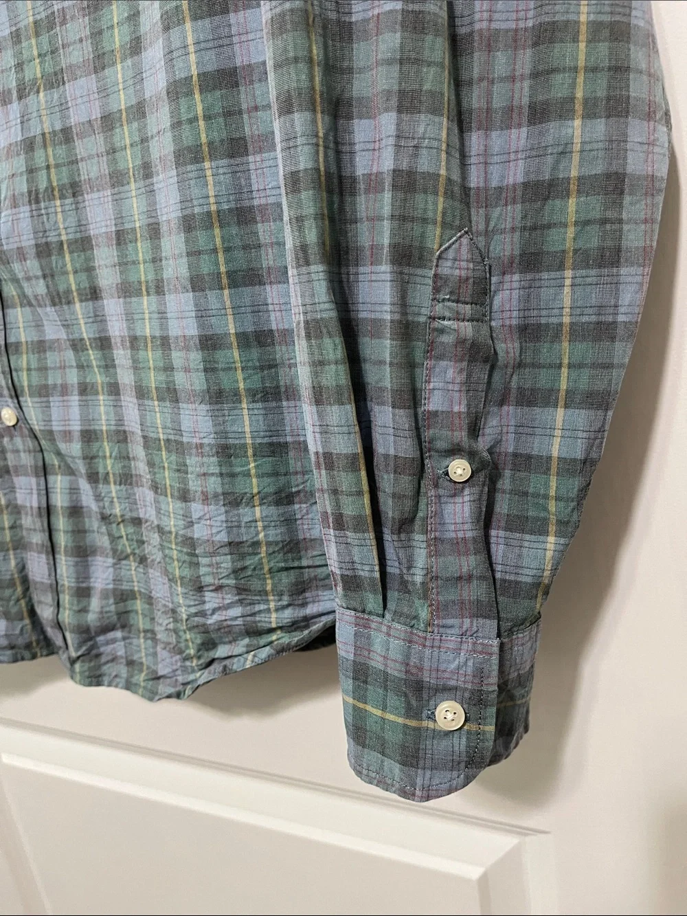 J. Crew Men's Secret Wash Cotton Poplin Shirt Sz Large